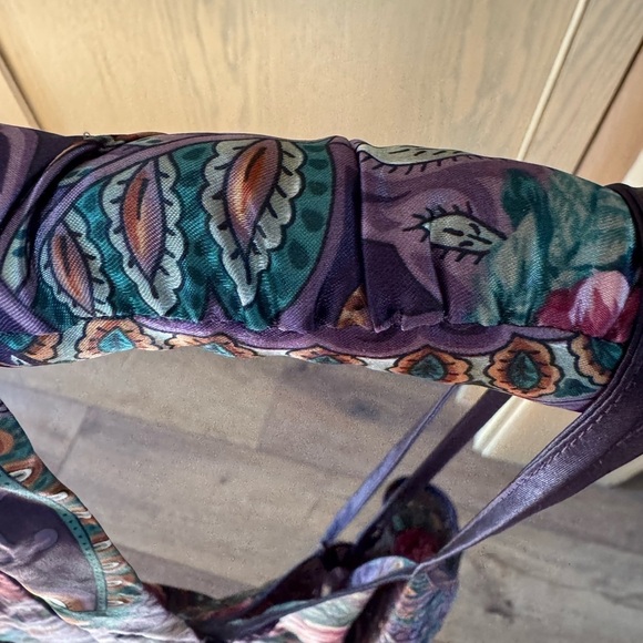 Vintage California Miss Floral Paisley Chemise Slip Dress With Matching Hanger L - Picture 12 of 13